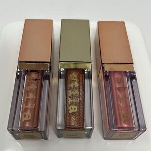Set of 3 Stila Shimmer & Glow Liquid Eye Shadows Jezebel, Bronzed Bell